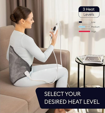 GENIANI Electric Heating Pad for Back Pain & Cramps Relief, Adjustable Strap - Image 3