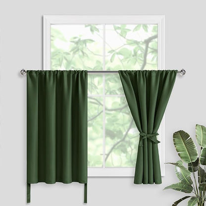 JIUZHEN Tier Curtains 36 Inch Length by JIUZHEN