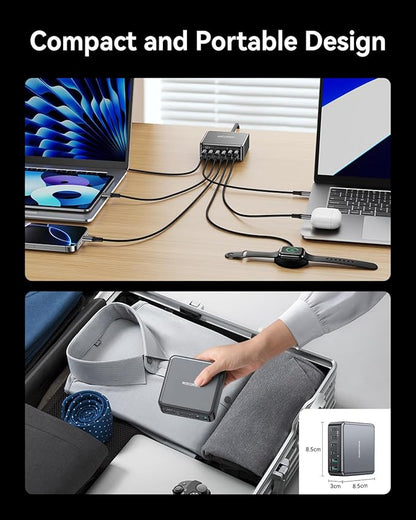 270W USB C Charger Block, Rocoren 6 Port Multi USB-C Charging Station, 100W PD - Image 6
