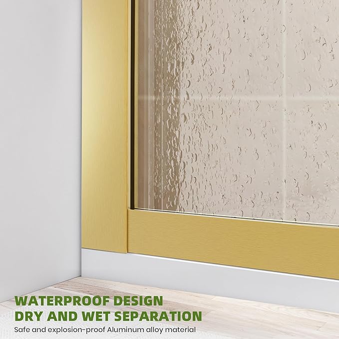 Fixed Glass Shower Panel, 5/16" Tempered Glass Shower Door Screen Easy to Clean - Image 3