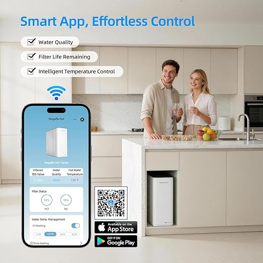 MIZUDO Smart WiFi 800GPD Tankless Reverse Osmosis System, 9 Stage Reverse - Image 3