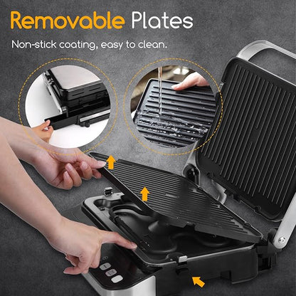 Taylor Swoden Panini Press Waffle Maker, 1600W Electric Indoor Grill - Image 7