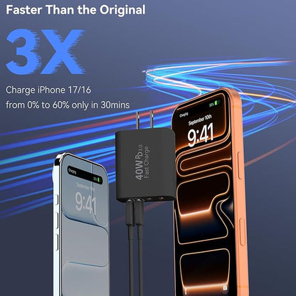 USB C Wall Fast Charger Block, 40W 4-Port Type C Chargers Fast Charging Blocks - Image 5