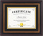Frametory 6x8 Diploma Frame Black & Gold Mat/8x10 Without Mat Real Glass | Black Gold & Burgundy Color,Double Mat For 6x8, Pictures, Certificates ,Documents,Wall Display, Tabletop, Easel Stand