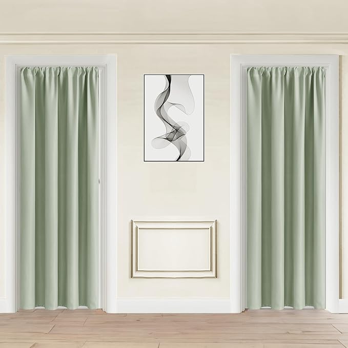 JIUZHEN Blackout Doorway Curtains 80 inch Length by JIUZHEN