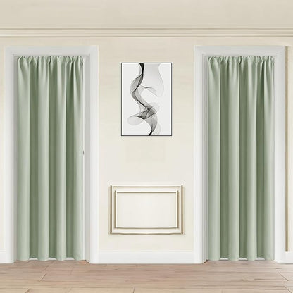 JIUZHEN Blackout Doorway Curtains 80 inch Length by JIUZHEN