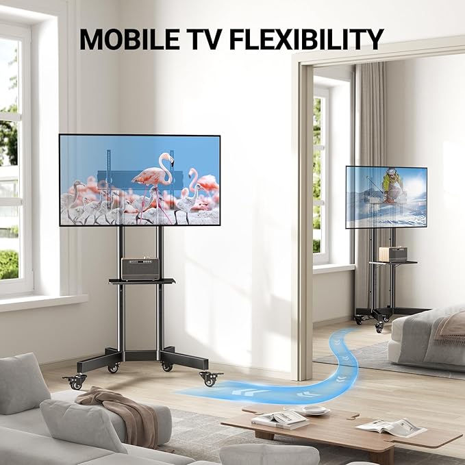 PERLESMITH Rolling TV Stand - Image 5