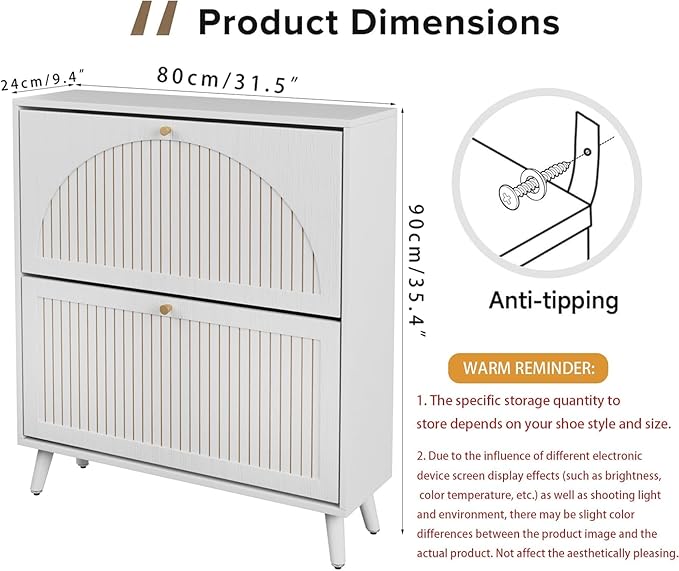 Shoe Storage Cabinet for Entryway - Image 2