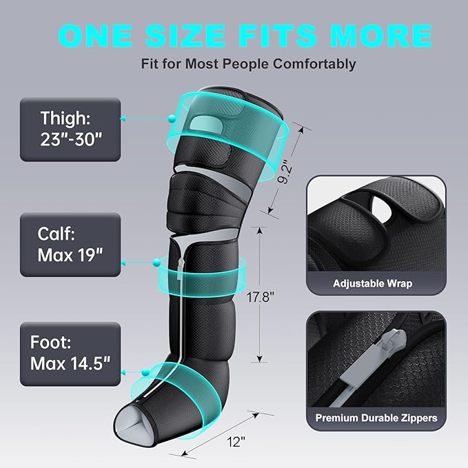Leg Massager with Heat and Compression, Foot Massager - Image 6