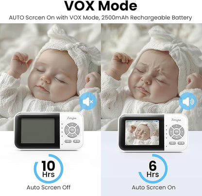 2Cameras Video Baby Monitor, Two Mode, 2.8'' IPS Display Screen, Night Vision - Image 5