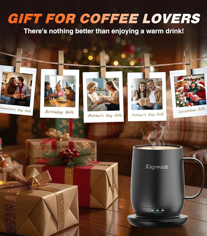Kepwam Self Heating Coffee Mug T2, 16oz Smart Heated Coffee Mug, 150 Min - Image 7