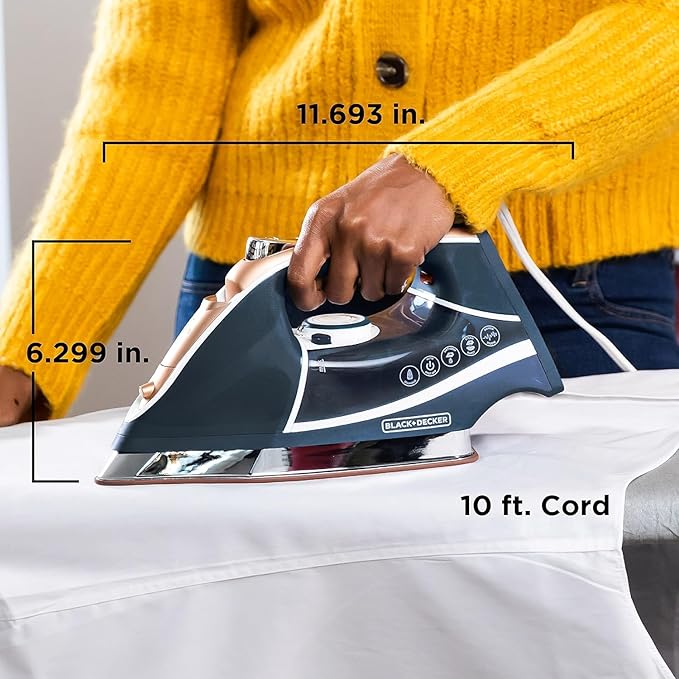 Black+Decker Elite Pro-Series Steam Iron, 6 Settings 1700 Watt - Image 7