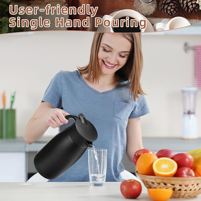 Norme 2 Pcs Thermal Coffee Carafe Insulated Stainless Steel Coffee Carafe - Image 6