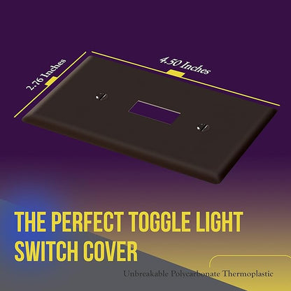 ENERLITES Toggle Light Switch Wall Plate, Gloss Finish, Standard Size 1-Gang - Image 2