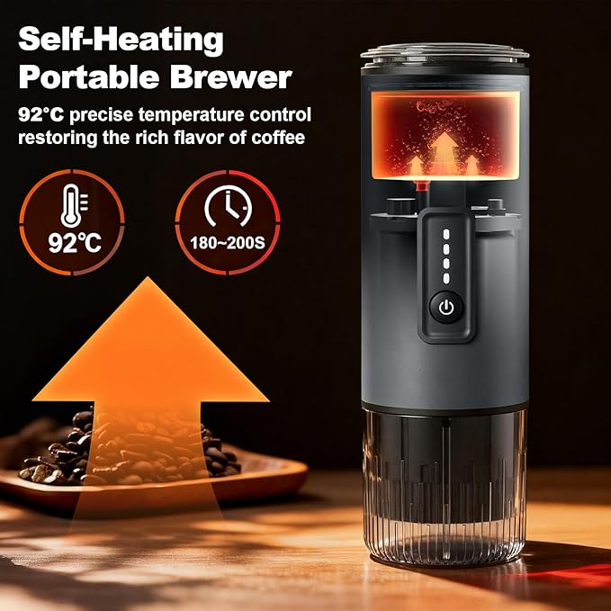 Portable Coffee Maker, 3 in 1 Electric Espresso Machine Set, Rechargeable - Image 2