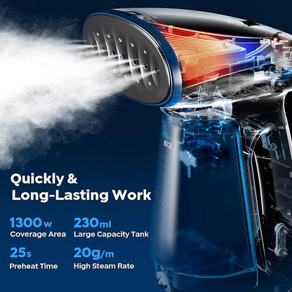 Bear Steamer for Clothes, 1300W Powerful Fast-Heating Handheld Garment and - Image 2