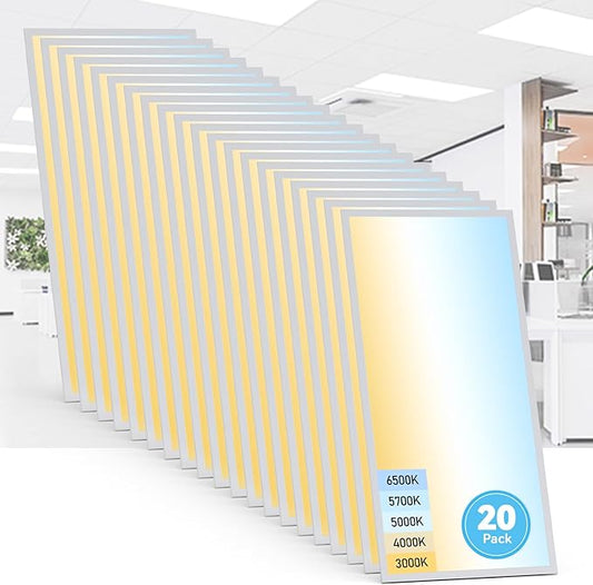 AIKVSXER 20 Pack 2x4 LED Flat Panel Light by AIKVSXER