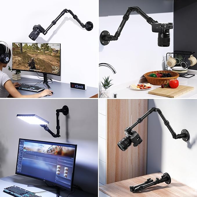 ULANZI ZJ04 Magic Arm Camera Wall Mount Overhead Mount, 70cm/27.6inch Aluminum - Image 7