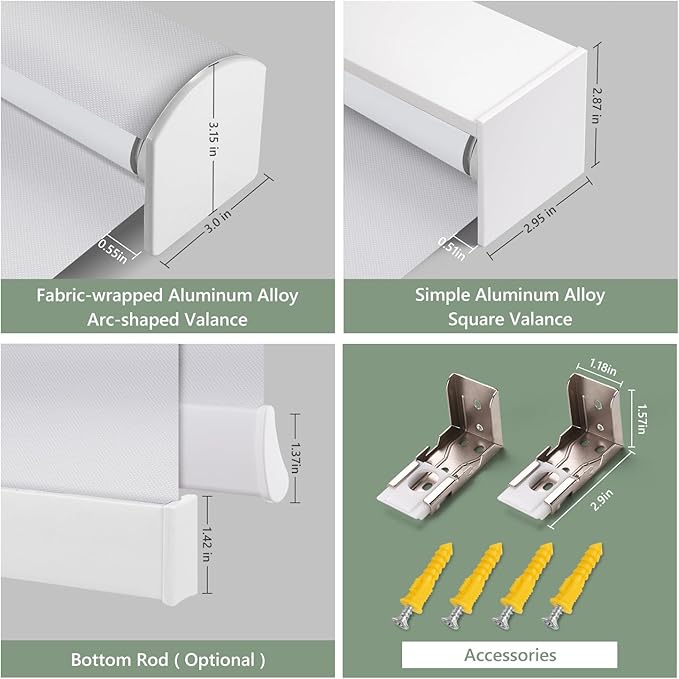 Motorized Blinds with Remote Window Roller Shade Wireless Rechargeable Motor - Image 3