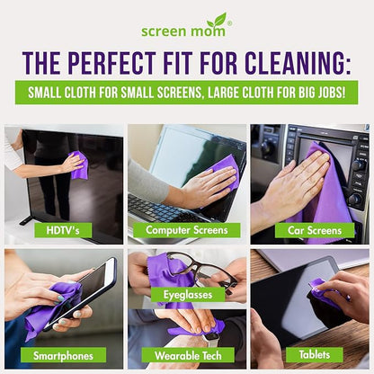 Screen Cleaner Spray and 2 Microfiber Cloths - 2oz Bottle by Screen Mom-Screen - Image 3