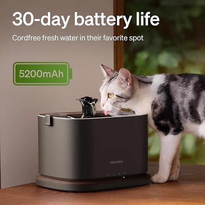 PETLIBRO Upgrade Cat Water Fountain, Cordless Cat Fountain Battery Operated - Image 2