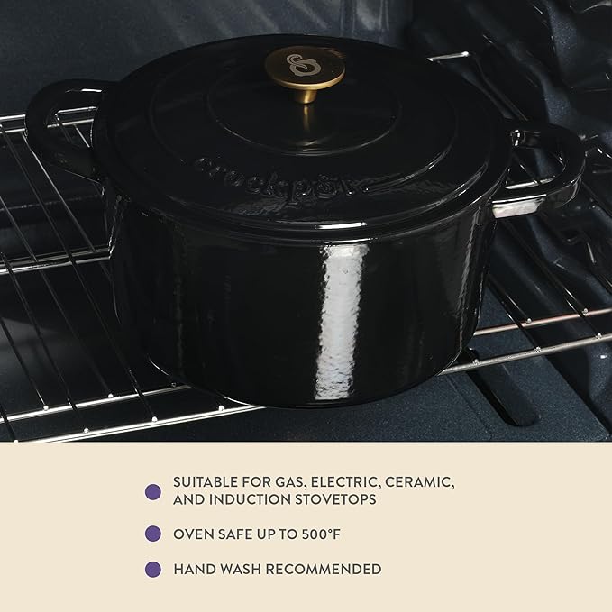 Crock Pot Artisan 7-Quart Round Cast Iron Dutch Oven - Image 5
