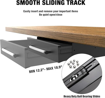 UNITEDPOWER Under Desk Drawer Storage, Pull-Out Office Hidden Counter Drawer - Image 4