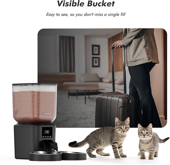 Automatic Cat Feeder for 2 Cats - 8L/34 Cups Large Capacity Auto Cat Food - Image 9