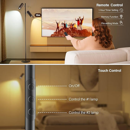 SIBRILLE Spotlight Floor Lamp, Tall LED Standing Lamp - Image 4