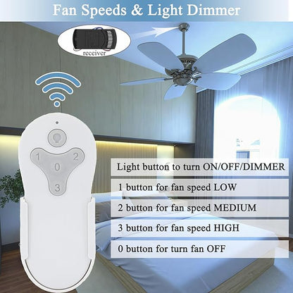 Ceiling Fan Remote Control Kit for Harbor Breeze KUJCE10311 KUJCE10712 TR214B - Image 2