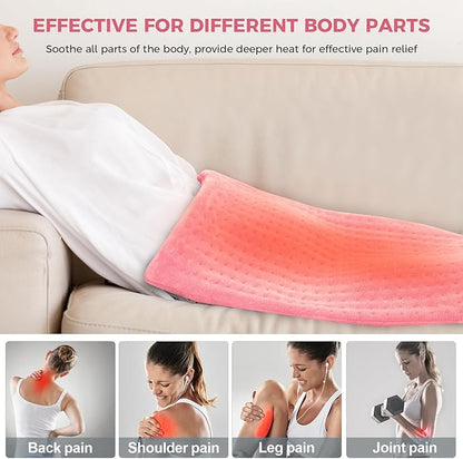 NOWWISH Heating Pad for Back Pain Relief & Period Cramps, 33x17 Inch Moist Heat - Image 5
