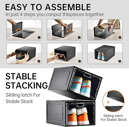 12 Pack Large Shoe Storage Box, Shoe Containers - Image 6