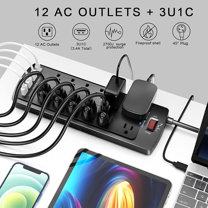 Power Strip, Nuetsa Surge Protector - Image 2