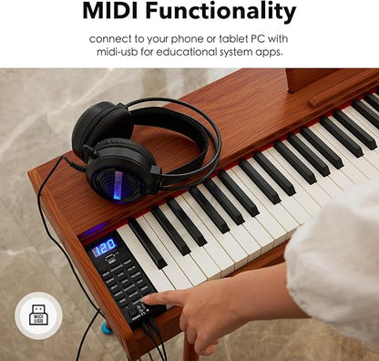 KUMENG Digital Piano 88 Key Weighted Keyboard, Full-Size Desk Progressive - Image 6