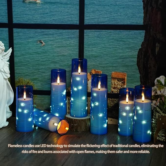 Flickering Flameless LED Candles, Battery Operated Candles 9 Pcs - Image 5
