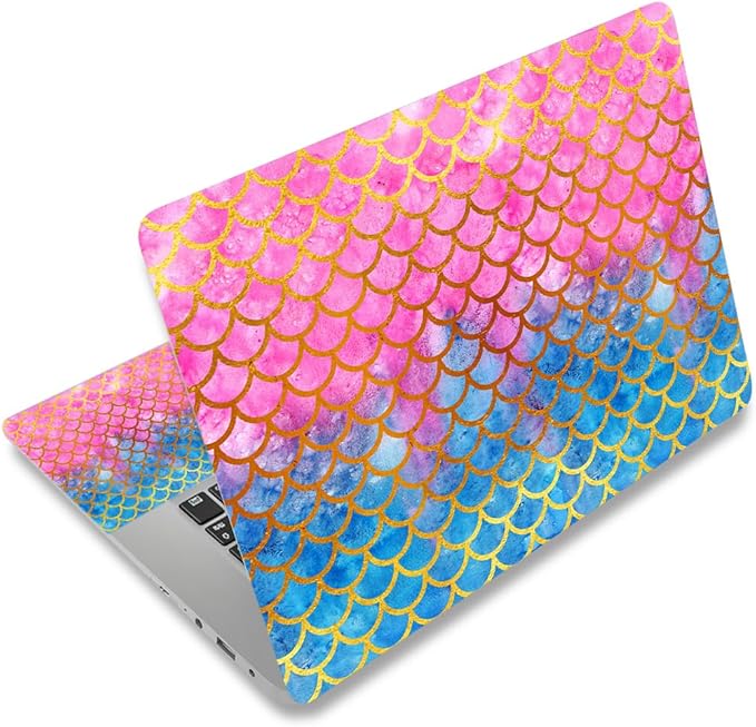 Laptop Skin Sticker Decal, Decorative Waterproof Removable, Mermaid Scale by ToLuLu