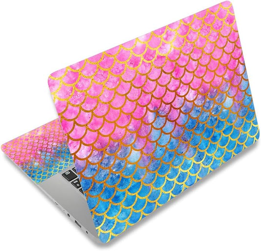 Laptop Skin Sticker Decal, Decorative Waterproof Removable, Mermaid Scale by ToLuLu
