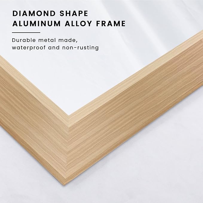 Amorho Bathroom Mirror, Hang Horizontally/Vertically, Suitable - Image 2