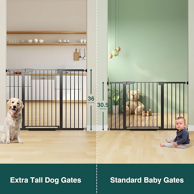Cumbor 36" Extra Tall Baby Gate - Image 5