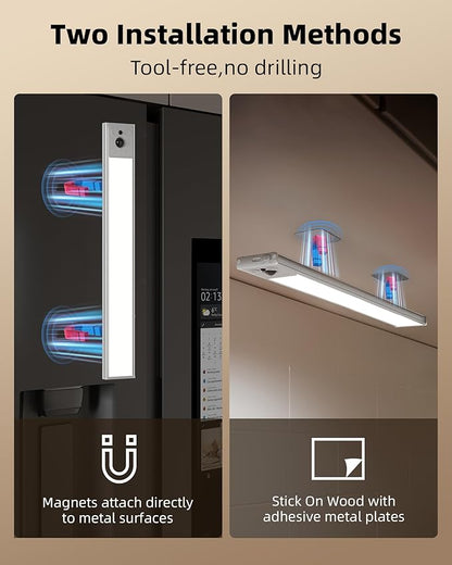 EZVALO 3 Pack Under Cabinet Lighting, 4000mAh Rechargeable Motion Sensor Light - Image 6