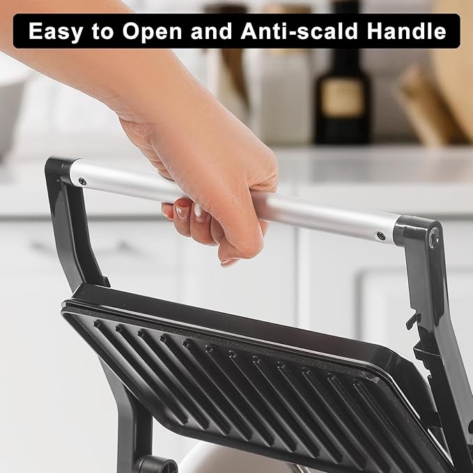 Small Panini Press Grill Sandwich Maker, Electric 3 in 1 Panini Sandwich Maker - Image 6