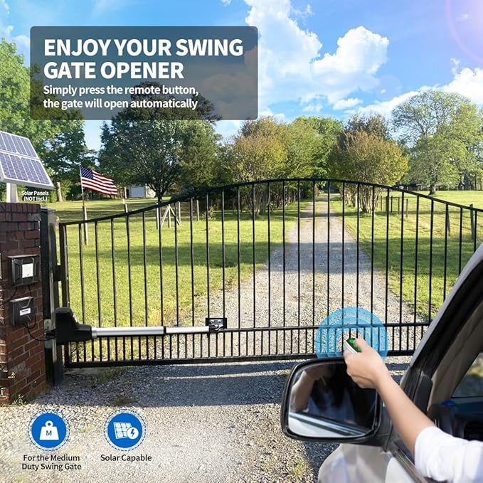 TOPENS AT6131 Single Swing Gate Opener Medium Duty Automatic Gate Motor - Image 2