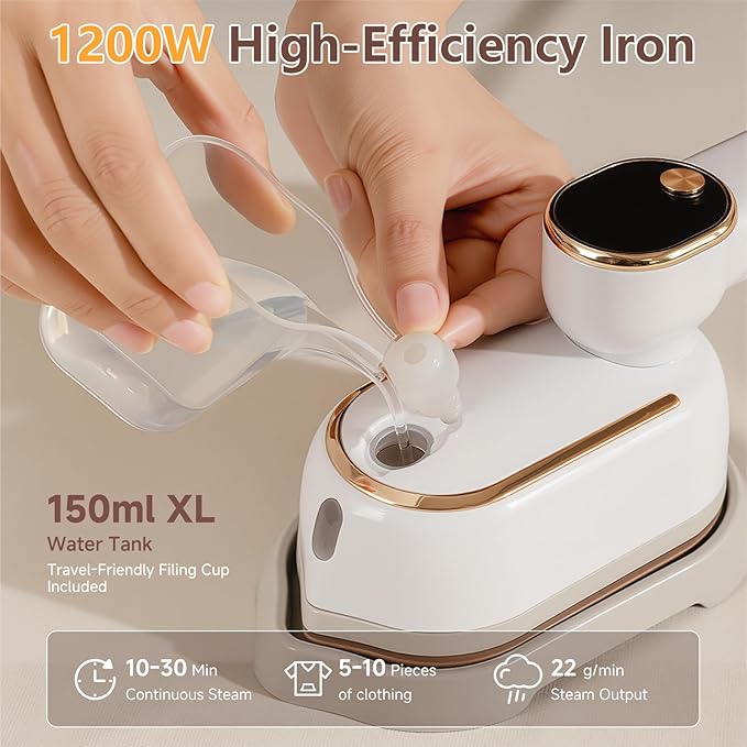 Travel Steamer, 1200W Portable Steamer - Image 6