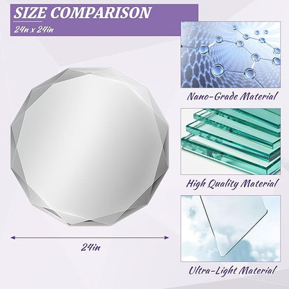 Bathroom Mirror for Wall, Beveled Edge Frameless Wall Mount Vanity Mirror - Image 5