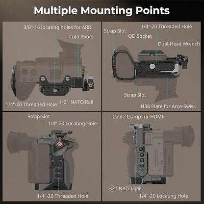 SMALLRIG Camera Cage Kit for Sony FX2, HawkLock Quick Release Cage - Image 5