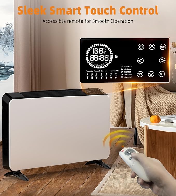 Convection Space Heaters for Indoor Use Large Room, 1500W Infrared Room Heater - Image 4