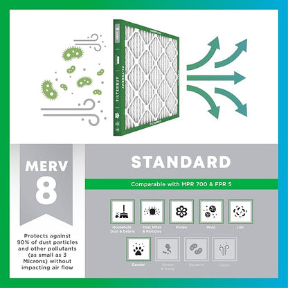 Filterbuy 10x18x4 Air Filter MERV 8 Essential Dust & Allergy Defense, - Image 4