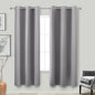72 Inch Length Grey Curtains for Room, 2 Panels Set 6FT 6 FT Grommet Double by KOUFALL