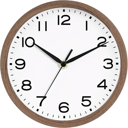 AKCISOT Wall Clock, Modern Small Wall Clocks Battery Operated 8 Inch, Silent by Akcisot