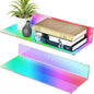 2 Pack Iridescent Acrylic Floating Shelves 15 Inches, Wall Hanging Bathroom by Sezanrpt